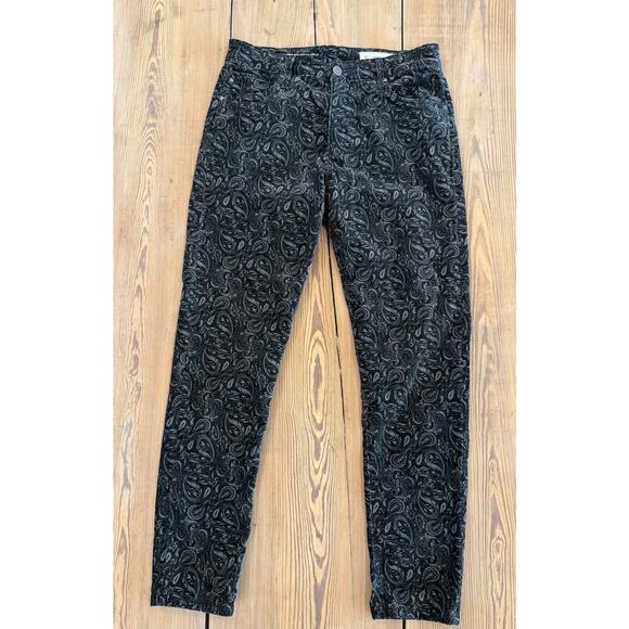 AG for Anthropologie The High Rise Steve Ankle Pant Velvet Paisley 31 - Picture 1 of 8
